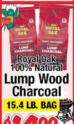 Western Beef Royal Oak 100% Natural Lump Wood Charcoal offer