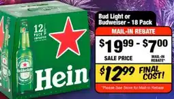 Western Beef Bud Light or Budweiser offer