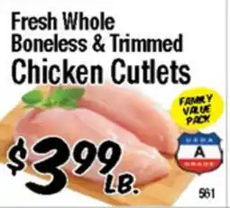 Western Beef Fresh Whole Boneless & Trimmed Chicken Cutlets offer