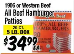 Western Beef 1906 or Western Beef All Beef Hamburger Patties offer