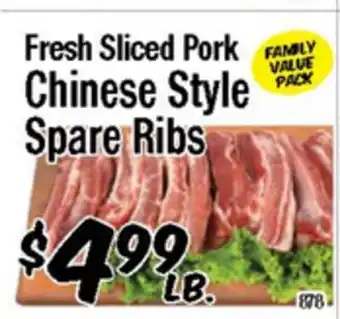 Western Beef Fresh Sliced Pork Chinese Style Spare Ribs offer