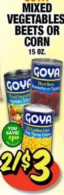 Western Beef GOYA MIXED VEGETABLES, BEETS OR CORN offer