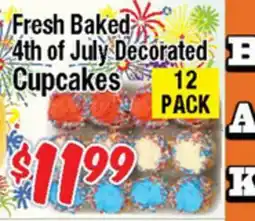 Western Beef Fresh Baked 4th of July Decorated Cupcakes offer