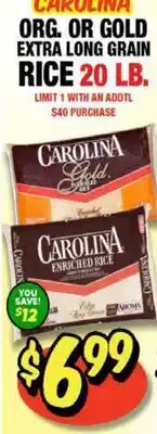 Western Beef CAROLINA OR GOLD EXTRA LONG GRAIN RICE offer