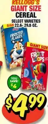 Western Beef KELLOGG'S GIANT SIZE CEREAL offer