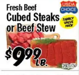 Western Beef Fresh Beef Cubed Steaks or Beef Stew offer