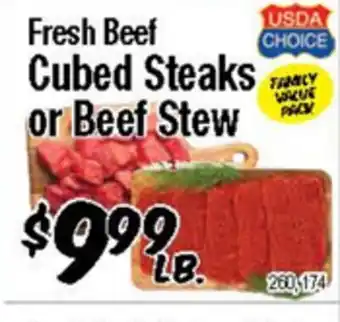 Western Beef Fresh Beef Cubed Steaks or Beef Stew offer