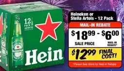 Western Beef Heineken or Stella Artois offer