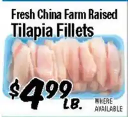 Western Beef Fresh China Farm Raised Tilapia Fillets offer