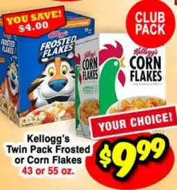 Western Beef Kellogg's Twin Pack Frosted or Corn Flakes offer