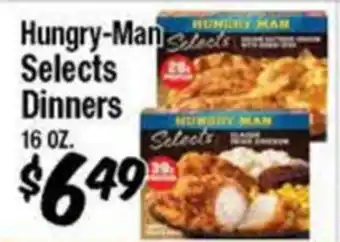 Western Beef Hungry-Man Selects Dinners offer