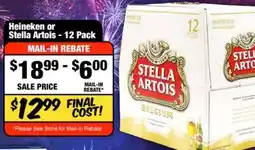 Western Beef Heineken or Stella Artois offer