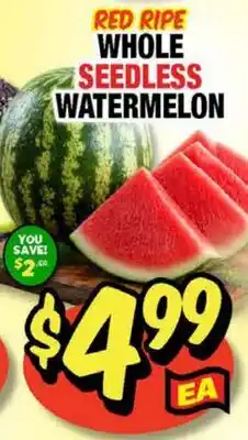 Western Beef RED RIPE WHOLE SEEDLESS WATERMELON offer