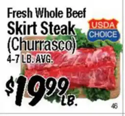 Western Beef Fresh Whole Beef Skirt Steak (Churrasco) offer