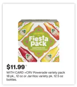 CVS Powerade variety pack 18 pk., 12 oz or Jarritos variety pk. 12.5 oz bottles offer