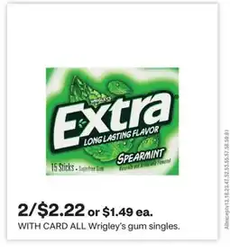 CVS ALL Wrigley's gum singles offer