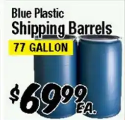 Western Beef Blue Plastic Shipping Barrels offer