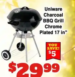Western Beef Uniware Charcoal BBQ Grill Chrome Plated offer