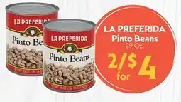 La Chiquita Food Market LA PREFERIDA Pinto Beans offer