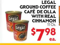 La Chiquita Food Market LEGAL GROUND COFFEE offer