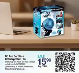 Ace Hardware GO Fan Cordless Rechargeable Fan offer