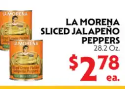 La Chiquita Food Market LA MORENA SLICED JALAPEÑO PEPPERS offer
