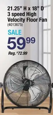 Ace Hardware 21.25 H x 18 D 3 speed High Velocity Floor Fan offer