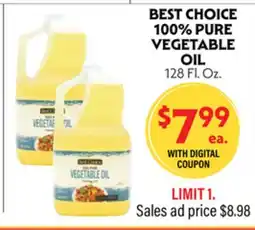 La Chiquita Food Market BEST CHOICE 100% PURE VEGETABLE OIL offer