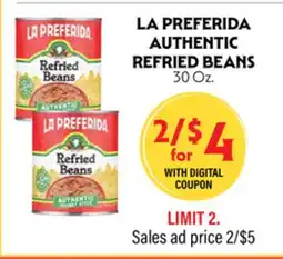 La Chiquita Food Market LA PREFERIDA AUTHENTIC REFRIED BEANS offer