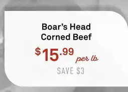 Standard Market Boar's Head Corned Beef offer