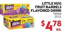 La Chiquita Food Market LITTLE HUG FRUIT BARRELS FLAVORED DRINK offer
