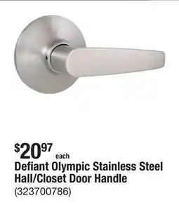 The Home Depot Defiant Olympic Stainless Steel Hall/Closet Door Handle offer