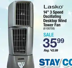 Ace Hardware Lasko 14 3 Speed Oscillating Desktop Wind Tower Fan offer