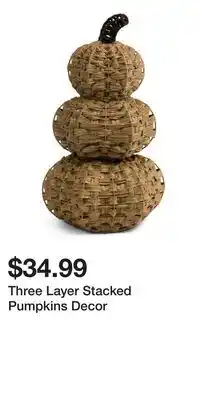 TJ Maxx Three Layer Stacked Pumpkins Decor offer