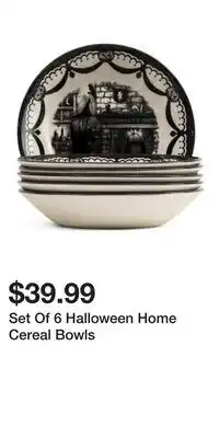 TJ Maxx Set Of 6 Halloween Home Cereal Bowls offer