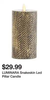 TJ Maxx LUMINARA Snakeskin Led Pillar Candle offer