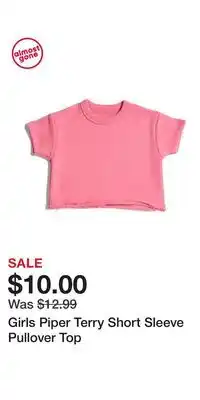 TJ Maxx Girls Piper Terry Short Sleeve Pullover Top offer