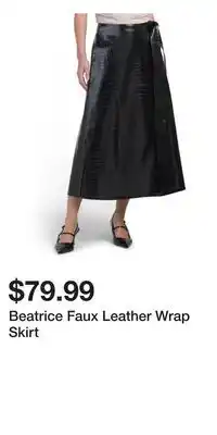 TJ Maxx Beatrice Faux Leather Wrap Skirt offer