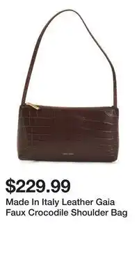 TJ Maxx Made In Italy Leather Gaia Faux Crocodile Shoulder Bag offer