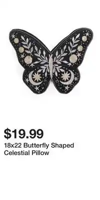 TJ Maxx 18x22 Butterfly Shaped Celestial Pillow offer