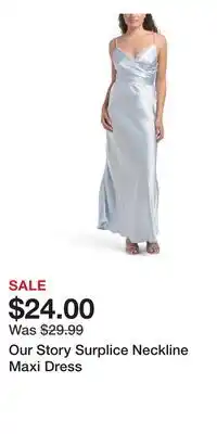 TJ Maxx Our Story Surplice Neckline Maxi Dress offer