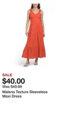 TJ Maxx Malena Texture Sleeveless Maxi Dress offer
