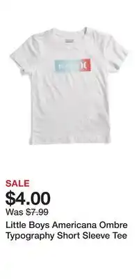 TJ Maxx Little Boys Americana Ombre Typography Short Sleeve Tee offer