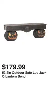 TJ Maxx 53.5in Outdoor Safe Led Jack O Lantern Bench offer
