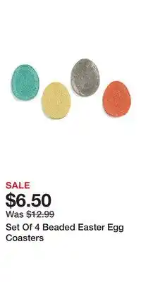 TJ Maxx Set Of 4 Beaded Easter Egg Coasters offer