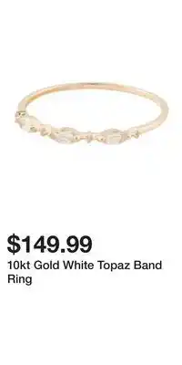 TJ Maxx 10kt Gold White Topaz Band Ring offer