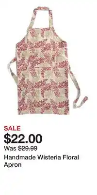 TJ Maxx Handmade Wisteria Floral Apron offer