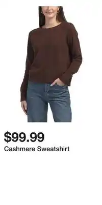 TJ Maxx Cashmere Sweatshirt offer