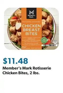 Sam's Club Member's Mark Rotisserie Chicken Bites, 2 lbs offer