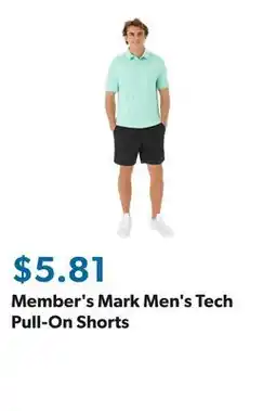 Sam's Club Member's Mark Men's Tech Pull-On Shorts offer